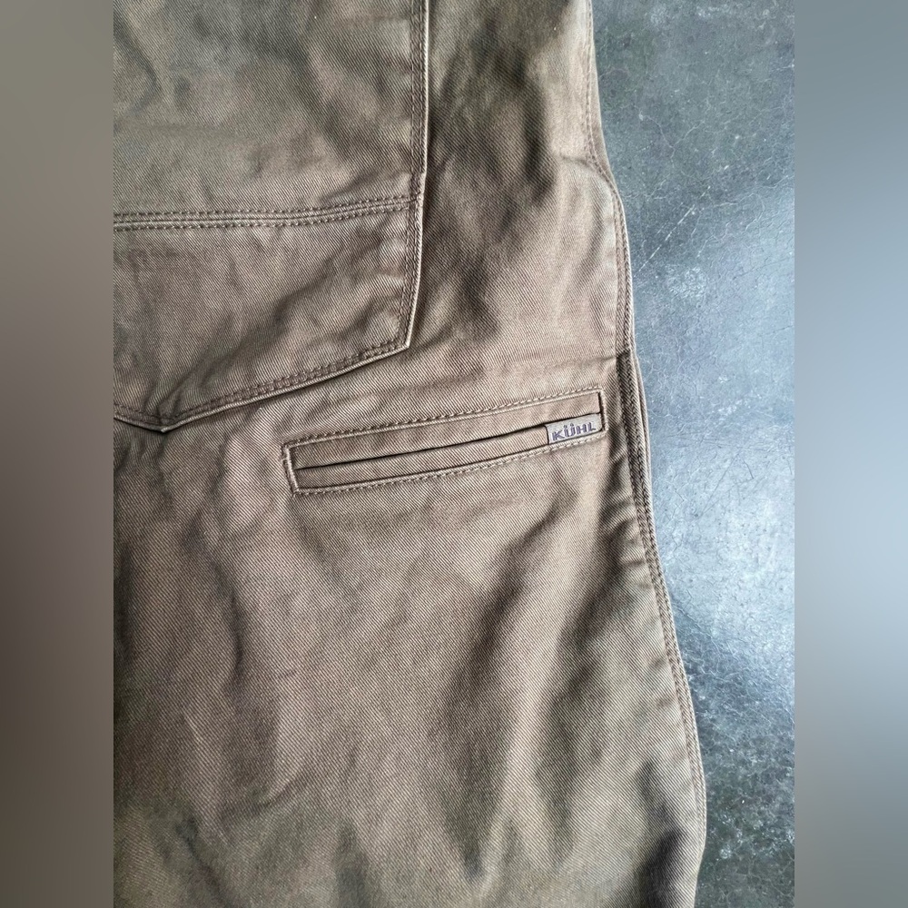 KÜHL tan RYDR vintage patina dye pants men’s 34x30 - Picture 10 of 14